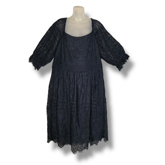 City Chic Giselle square neck lace dress - Picture 8 of 10